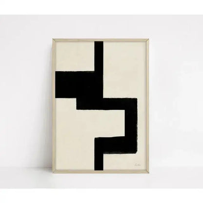Modern Abstract Beige and White Canvas Painting  Scandinavian Neutral Wall Art Print for Home Decor  Art Gallery Poster