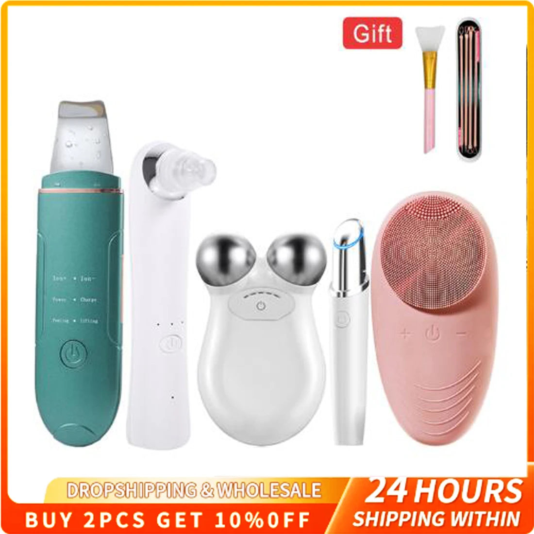 2 in 1 Face Shaver and Eyebrow Trimmer Rechargeable Lips Body Facial Hair Remover Women Electric Portable customer logo package
