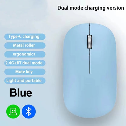 Lenovo Wireless Bluetooth Mouse 2.4G Dual Mode Type-C Charging Silent Ergonomic Portable Laptop Office Gaming Universal Mouse