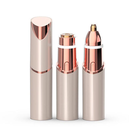2 in 1 Face Shaver and Eyebrow Trimmer Rechargeable Lips Body Facial Hair Remover Women Electric Portable customer logo package