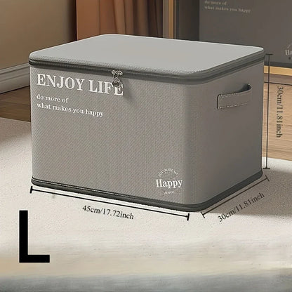 Clothes storage box, home fabric, large capacity, oversized wardrobe, clothes, blankets, layered sorting box, storage artifact
