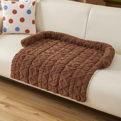 Pet Supplies Non-Slip Pet Sofa Bed Scratch Resistant Thickened Warm Pet Mattress with Pillow Super Soft Car Pet Mat Indoor