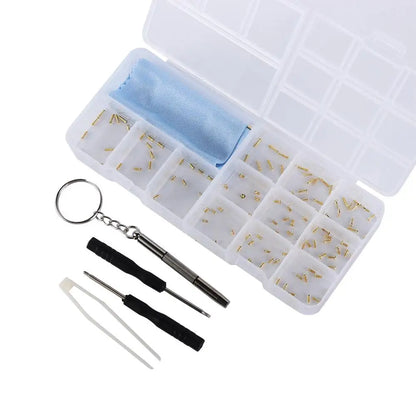 Screws Replacement With Tweezers Sun Glasses Nuts Glasses Screws Sets Eyeglass Nose Pads Sunglass Repair Tool Glasses Screws