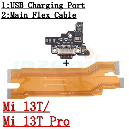 USB Fast Charging Charger Board For Xiaomi Mi 10T 11T 11 Pro Ultra 12 12T 13 Pro Ultra 13T 14 Pro Main Motherboard Flex Cable
