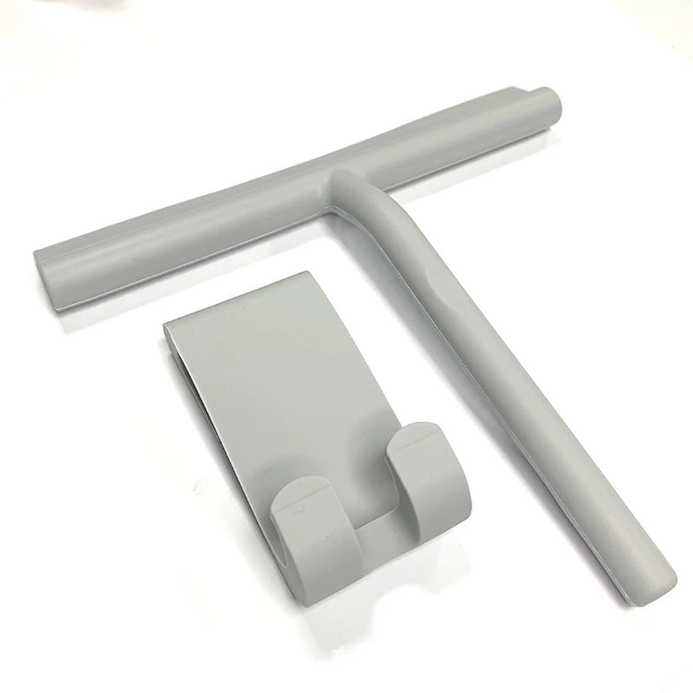 Shower Squeegee  for Glass Door Shower Wall Scraper Cleaner With Silicone Holder Bathroom Mirror Wiper Scraper Glass Cleaning