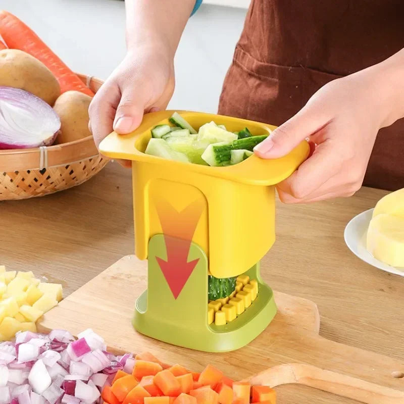 Multifunctional Vegetable Chopper Hand Pressure Onion Diced French Fries Cutter Kitchen Gadget Cucumber  Slicer Kitchen Tools