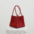Custom Letter Suede Leather Women Bucket Bag Female Party Handbag Handbag 2025 New Fashion Chinese Style Luxury Brand Tote Bags