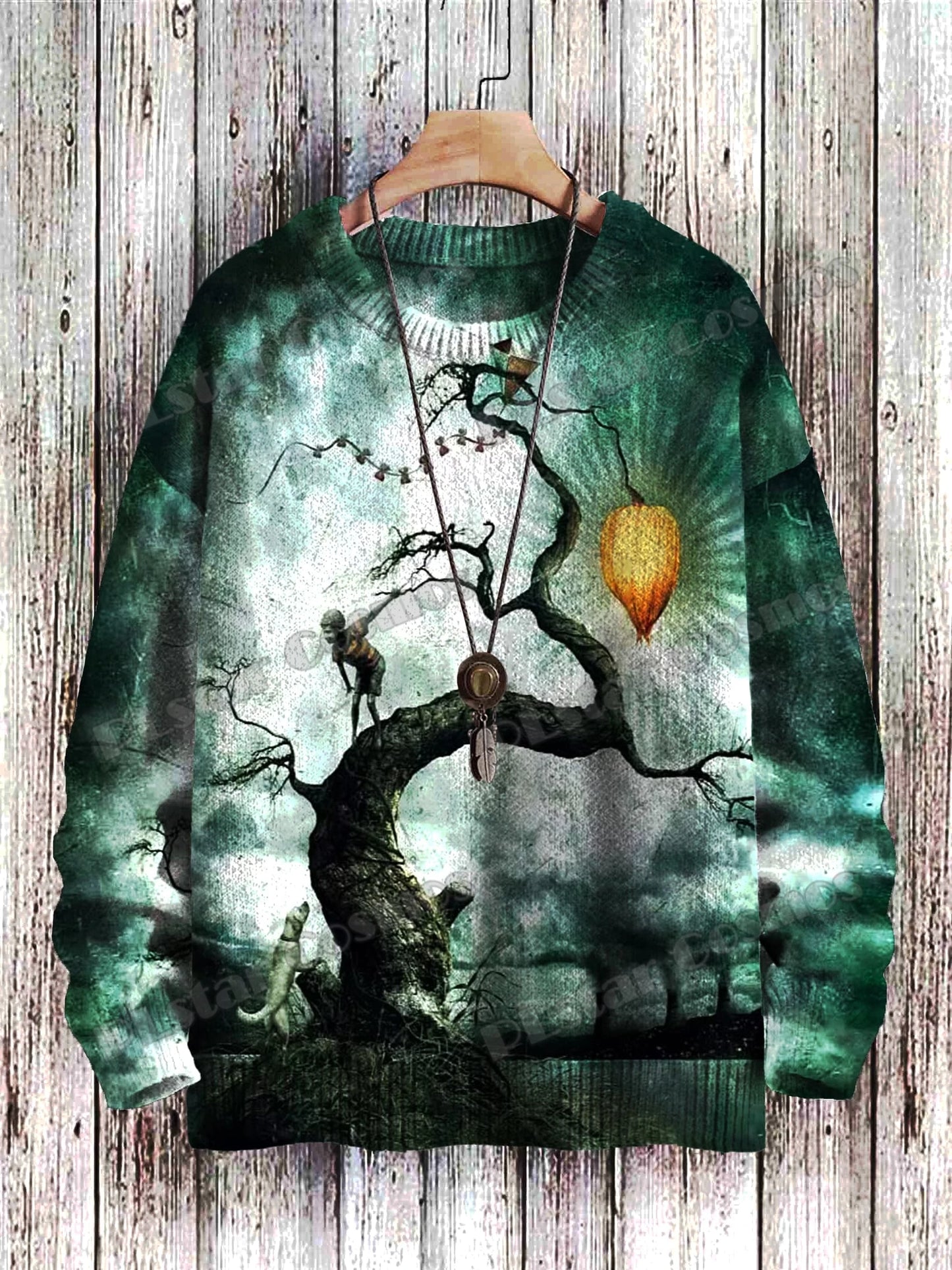 Vintage Frog Fun Art Pattern & Retro Owl Art 3D Printed Men's Knitted Pullover Winter Unisex Casual Knit Pullover Sweater ZZM98