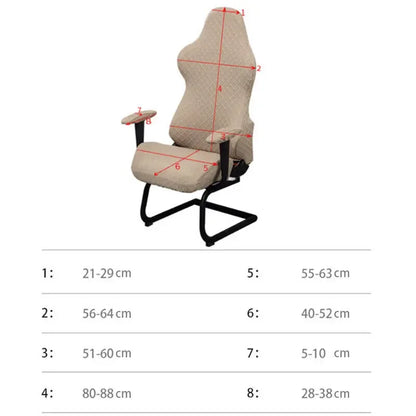 New Gaming Chair Cover Universal Soft Elasticity Polar Fleece Armchair Slipcovers Elastic Breathable Dustproof Chair Protector