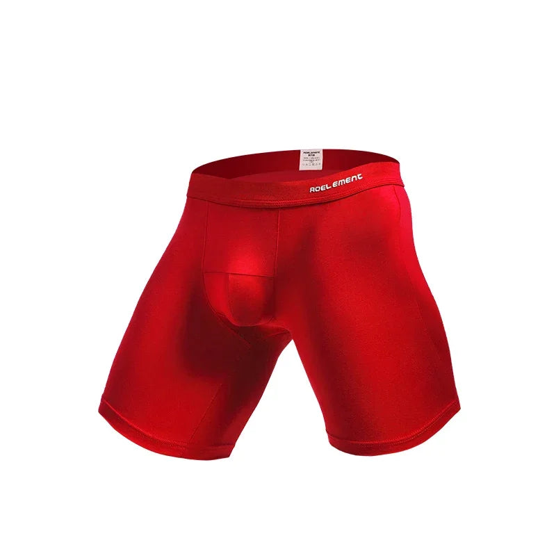 Men's sports extended leg underwear Modal boxers running anti-wear leg quick dry long boxer shorts