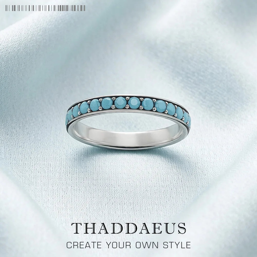 Ring Elegance Colourful Stones Europe Romantic Fine Jewelry For Women Brand New Real 925 Sterling Silver Gift