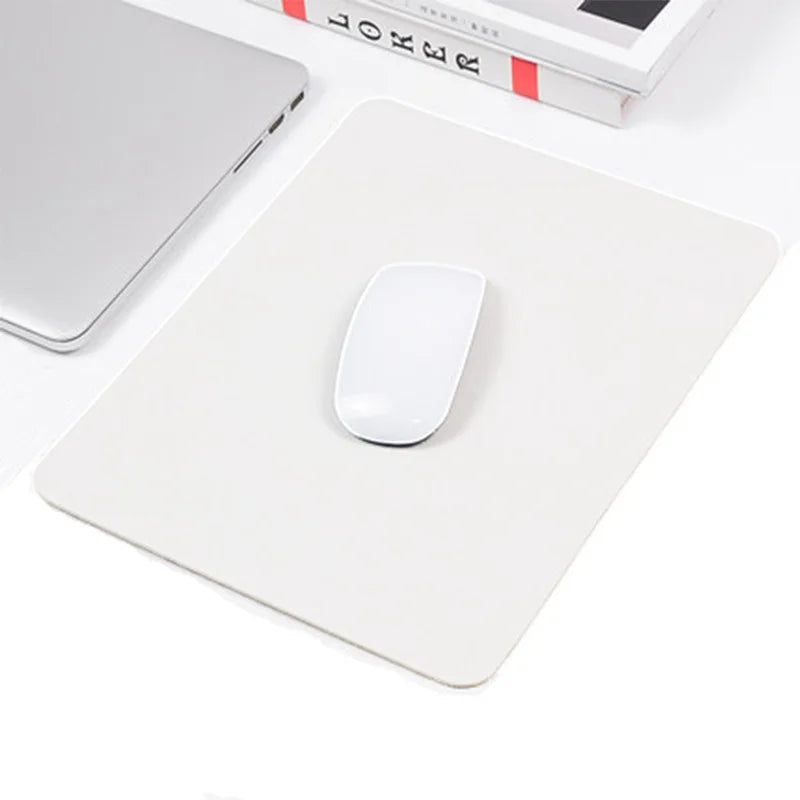 Solid Color PU Mouse Pad Non-Slip Gaming Desktop Mouse Pad Waterproof Anti-Scratch Easy To Clean Mat For Desktop Computer Laptop