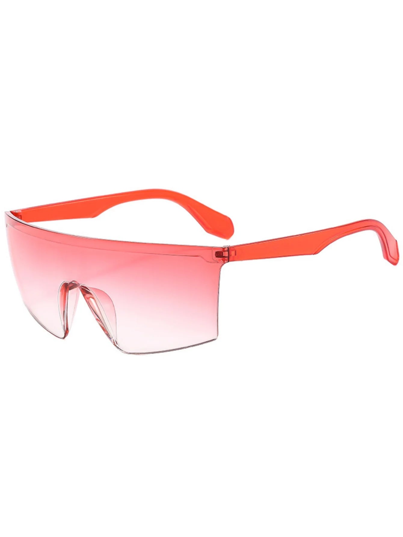 1PC, same style for men and women, stylish glasses, new model, large frame, vibrant colors, trendy, lens-integrated design, perf