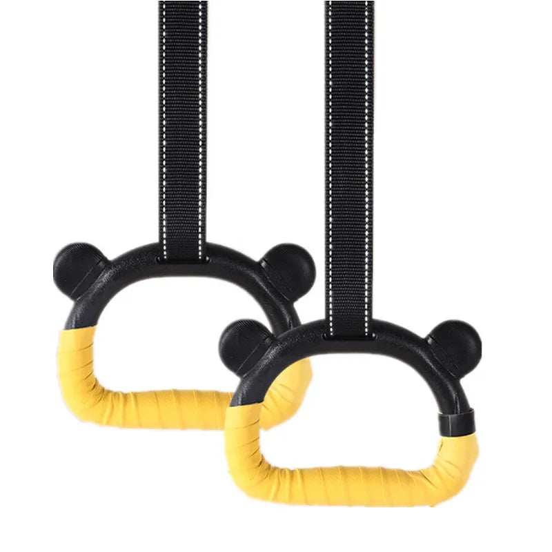 Gymnastics Rings Kid Sport Toy Non-Slip Gym Rings With Swing Adjustable Straps Pull-up Workout Gymnastics Fitness Equipment Toy