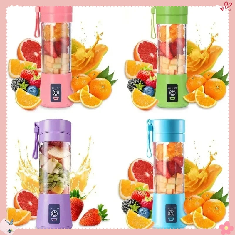 Portable Electric Handheld Blender Rechargeable Travel Fruit Juicer Cup Mini Mixer for Smoothies Milkshakes