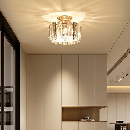 Light Luxury Crystal Small Chandelier Aisle Lamp Corridor Entrance Entrance Foyer Modern Minimalist Balcony Stairwell Lighting