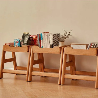Wooden Ottomans Multifunctional Storage Stools Nordic Rectangular Shoe Changing Stools Living Room Footrests Modern Design