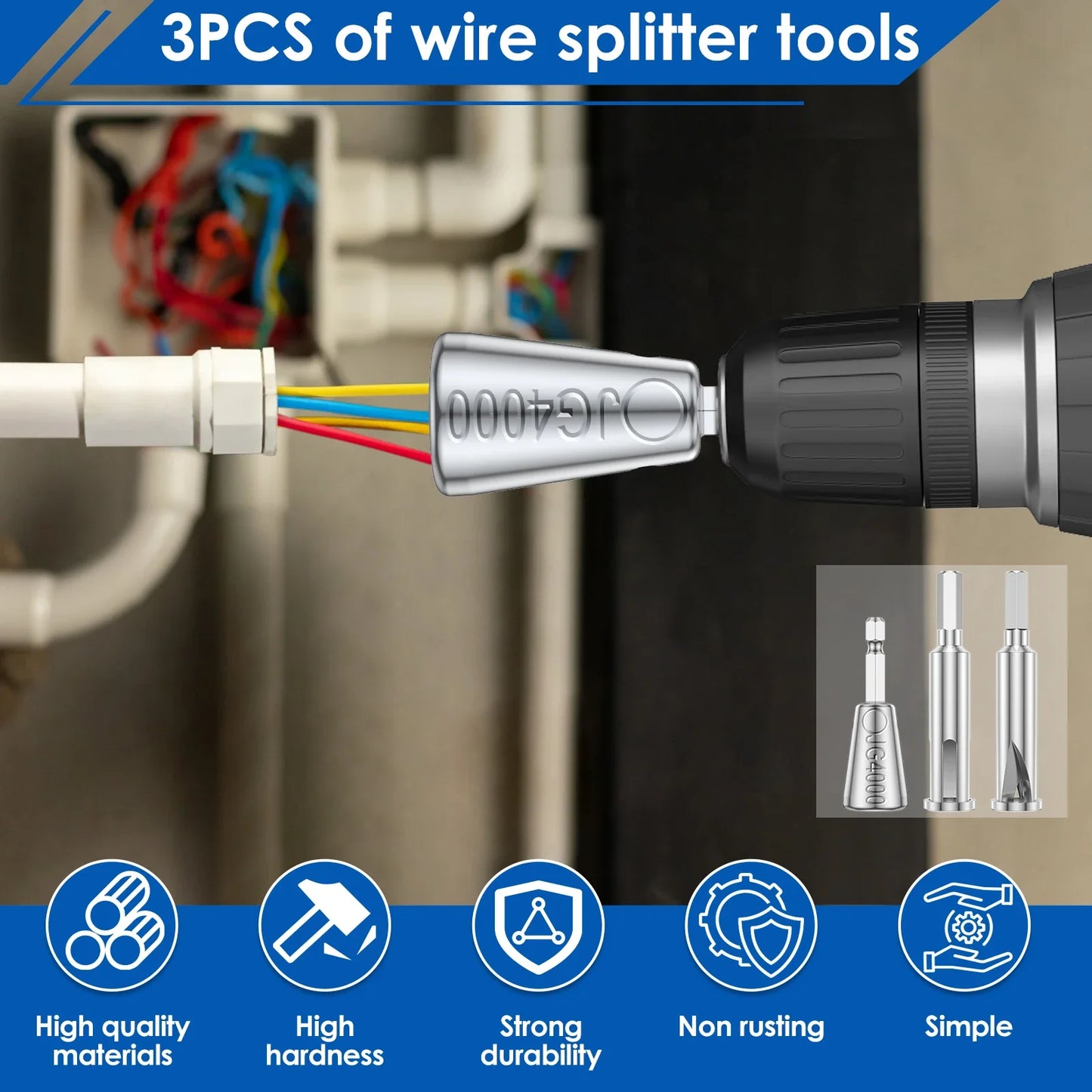 Wire Twisting Tools Quickly Twister Electrician Artifact for Power Drill Drivers Twisted Connector Cable Device Multi-tool