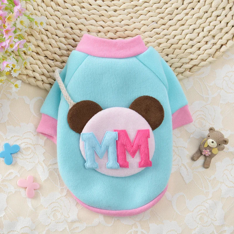 New Cartoon Dog Clothes for Small Dogs Spring Antumn Dog Coat Jacket Clothing Puppy Cartoon Pet Clothes Dress for Chihuahua