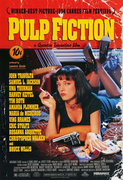Modern Painting Posters and Prints Movies Pulp Fiction Canvas Painting Wall Art Pictures for Home Living Room Decor Cuadros