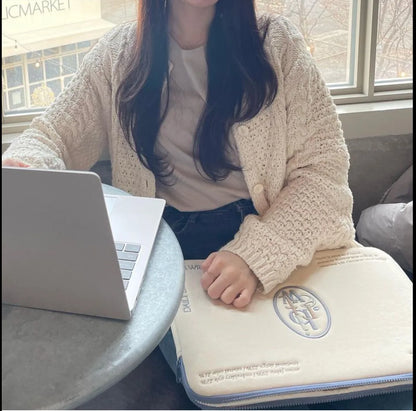 Ins Simple Letter Tablet Bag Computer Case for Ipad Pro 11 12.9 Air4 5 10th Protective Case Macbook Dell Lenovo 14 15.6'' Bag