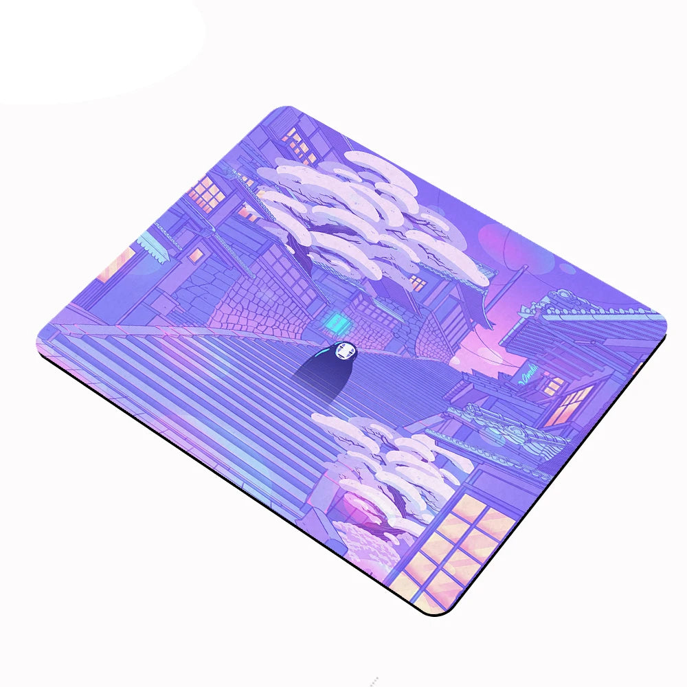 Small Mouse Pad Dreamy Girly Mousepad Gamer Purple Desk Mat Keyboard Pad Japanese-style Street Carpet Computer Mauspad 220X180