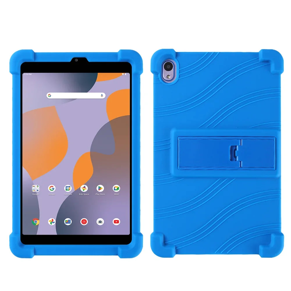 For Walmart ONN 8-inch 100135923 Tablet Case 2024 Shockproof Air Cushion Soft Silicone 8-inch Adjustable Stand Protective Case