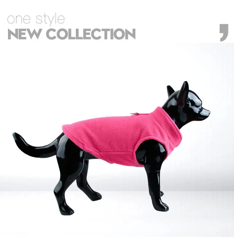 Warm Fleece Dogs Clothes Pet Dog Jacket Vest With D-Ring For Small Dog Cats Clothing French Bulldog Costumes Chihuahua Coat