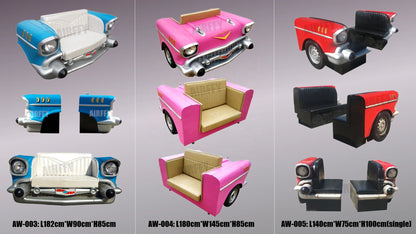 Modern Living Room Classic Car Sofa Love Seat Pink Leather Sofa For Sale