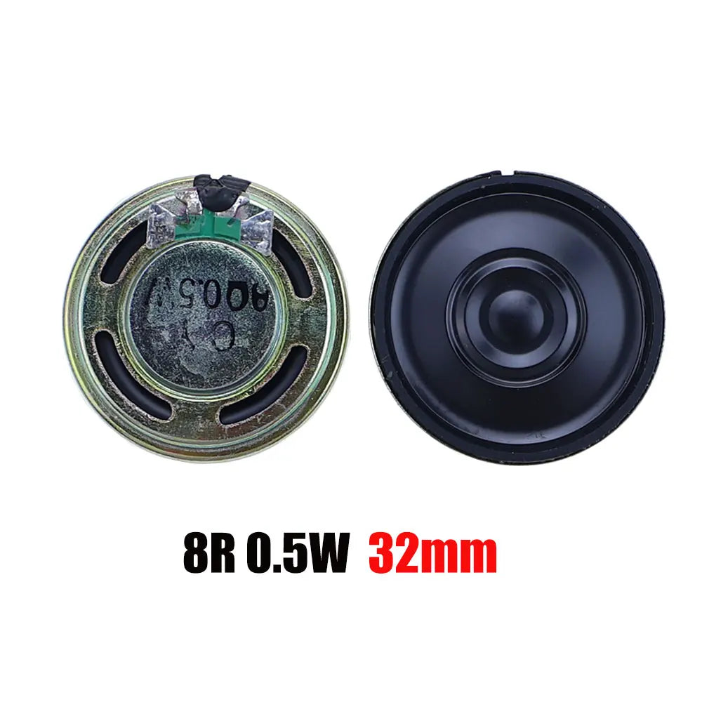 2PCS 8R 32R 0.5W 1W 2W Mini Speaker 8 Ohm 32 Ohm Loud Speaker Diameter 20mm 23mm 26mm 28mm 30mm 32mm 36mm 40mm 45mm Loudspeaker