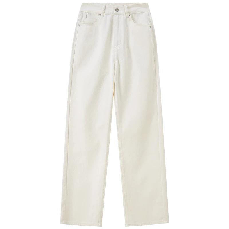 SENTUBILA Straight Jeans Woman Casual High-Waisted Cotton Jeans 2025 Autumn New Collection Pants Women's Clothing W53NA3335