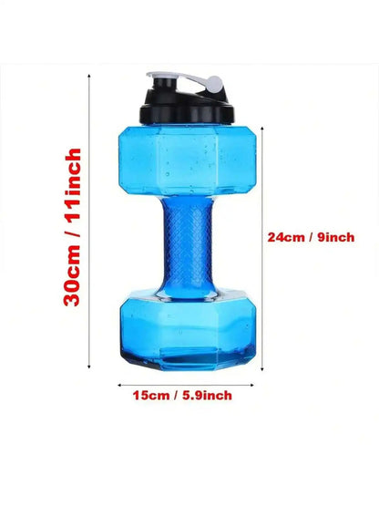 A 2.2L Water-Filled Dumbbell/Large Capacity Fitness and Yoga Flushing Dumbbell Kettle, Portable Dumbbell for Outdoor Sports and