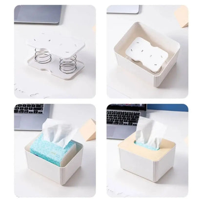 Creative Plastic Paper Towel Spring Pallet Practical High Elasticity Spring Tissue Box Bottom Paper White Double Springs