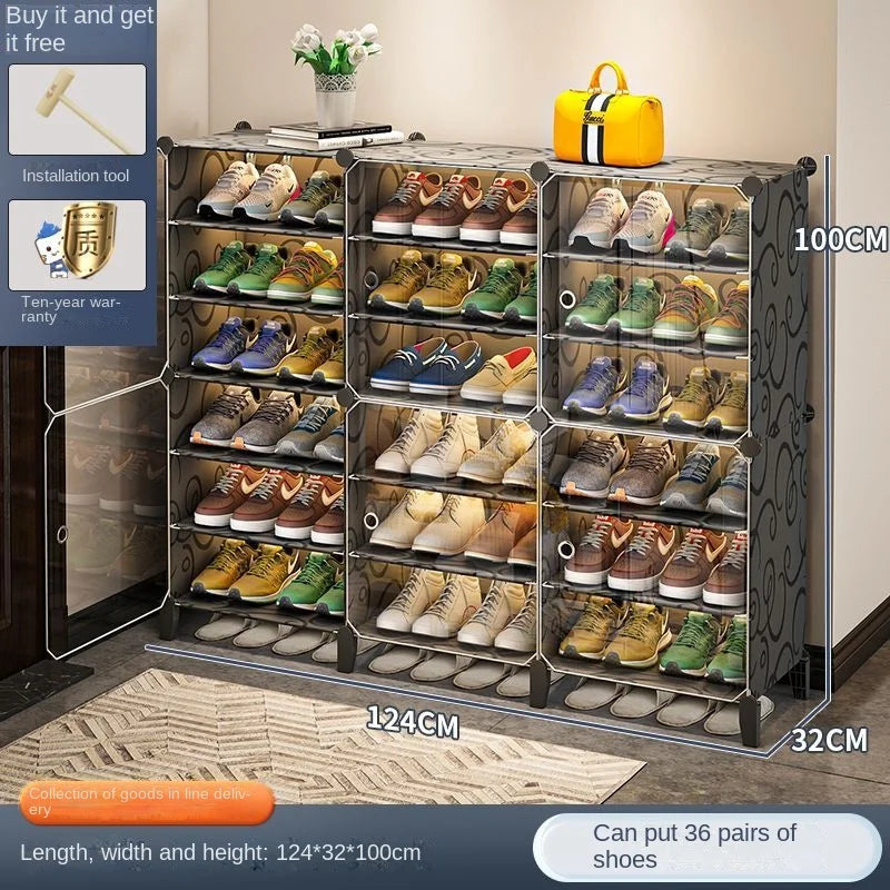Shoe Rack Storage Shelf Shoes Entrance Hallway Furniture Cupboards Splicing Dustproof Transparent Box Organizador De Zapatos