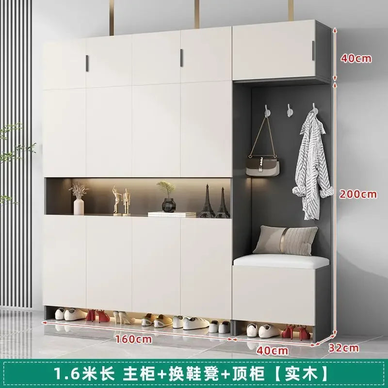 Living Room Shoe Cabinet Solid Wood Home Entrance Cabinet Display Household Door Locker Sideboards Szafki Do Salonu Furniture