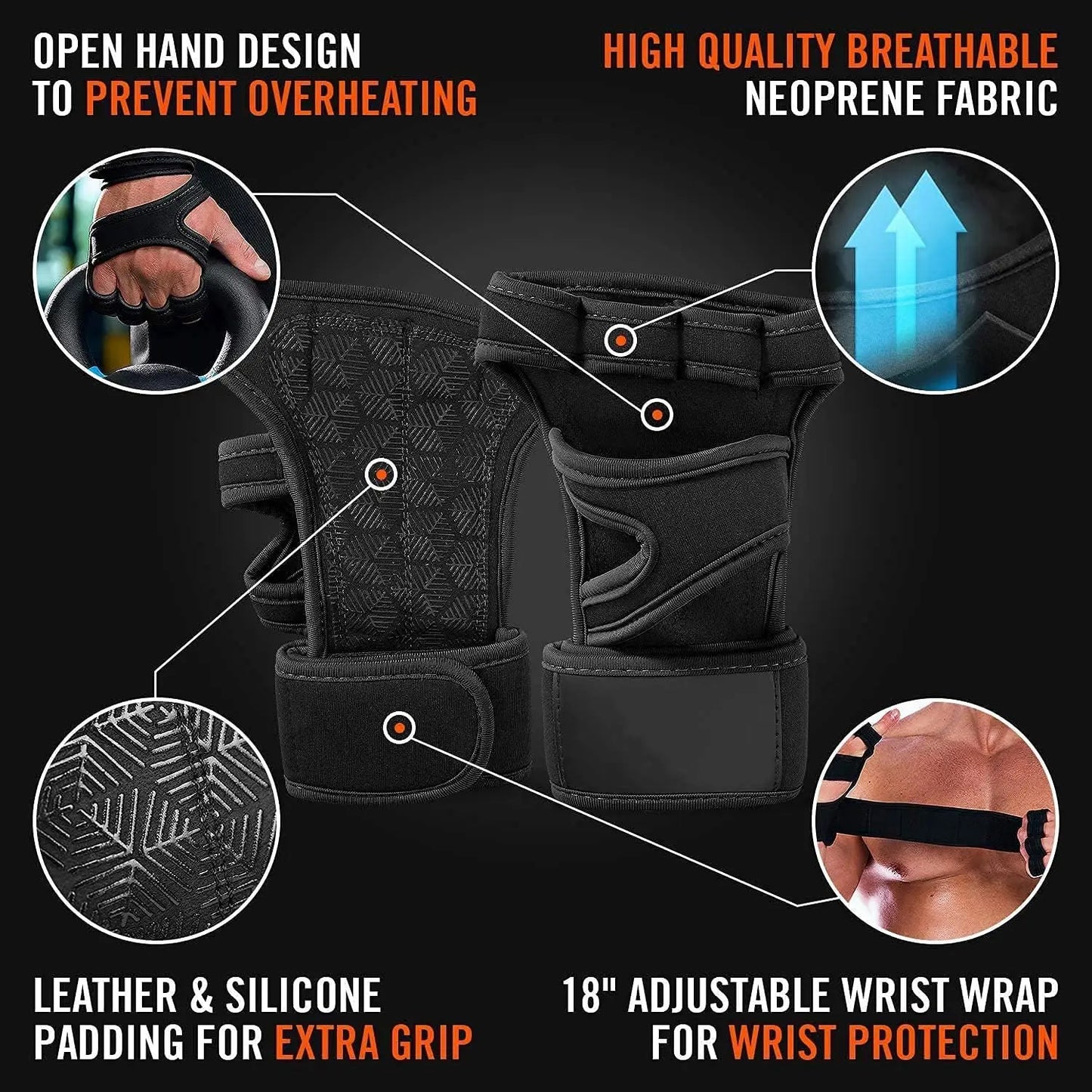 New Training Sport Gloves for Men Women Workout Gloves Fitness Body Building Weightlifting Gym Hand Wrist Palm Protector Gloves