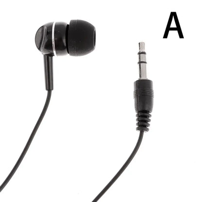 Single Side Earphone Mono Earbuds in Ear Noise Isolating Headphone 3.5mm Plug Reinforced Cord for Android Phone MP3 Players