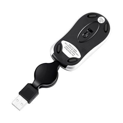 Computer Mouse Wired Small Hand Retractable USB Cable Gaming Mice Purple