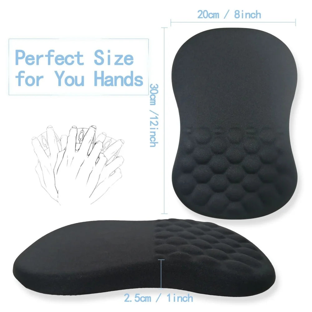 Ergonomic Wrist Support Mouse Pad - Non-Slip High-Elastic Memory Foam, Comfortable Durable Mat For PC/Laptop Home & Office