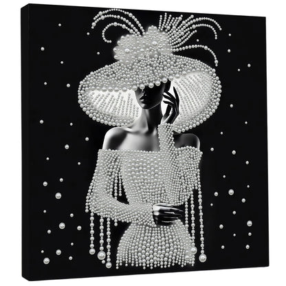 DIY Pearl Gem Paintings Picture Arts Craft for Adults/Beginners Gift Home Decor 30x30cm With Frame