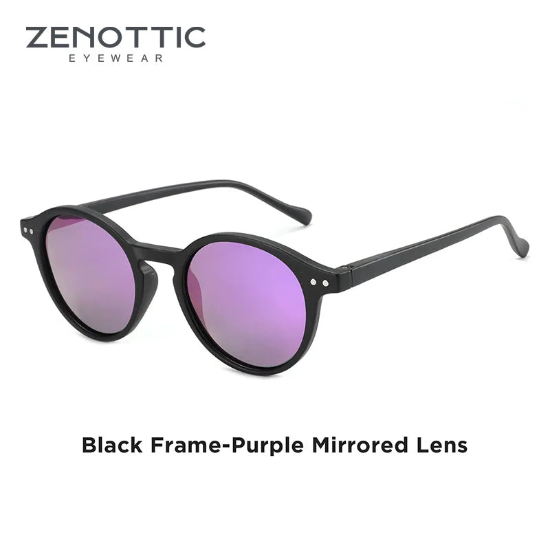 ZENOTTIC Retro Polarized Sunglasses 2026 2025 Men Women Vintage Small Round Frame Sun Glasses Polarized Lens UV400 Goggles Shade