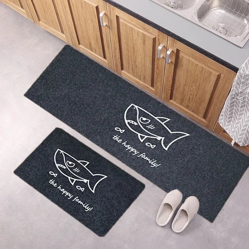 Door Floor Mat Japanese-style Door Mat Rectangle Non-Slip Foot Pad Home Welcome Carpet for Hallway Bath Kitchen Doormat