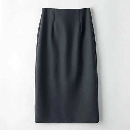 2026 Elegant A Line Long Skirts Women Spring Summer Faldas Fashion High Waist Office Lady Back Slit Mid-Length Pencil Skirts