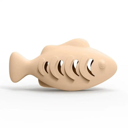Interactive Fish Shaped Cat Toy Silicone Catnip Chew Toy Treat Dispenser For Boredom Relief Teeth Cleaning Pet Supplies