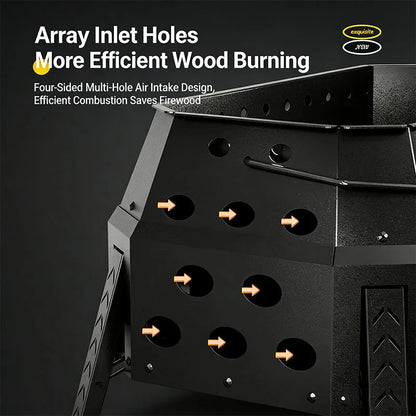 Portable Folding Campfire Grill Outdoor Wood Burning Stove for Camping And Hiking Lightweight Charcoal Fire Pit