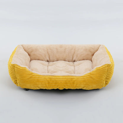 Pet Cat Dog Bed Cozy Square Plush Kennel Puppy Sofa Bed Small Large Dog Sleep Pad Portable Pet Bed Nest Pet Supplies Accessories
