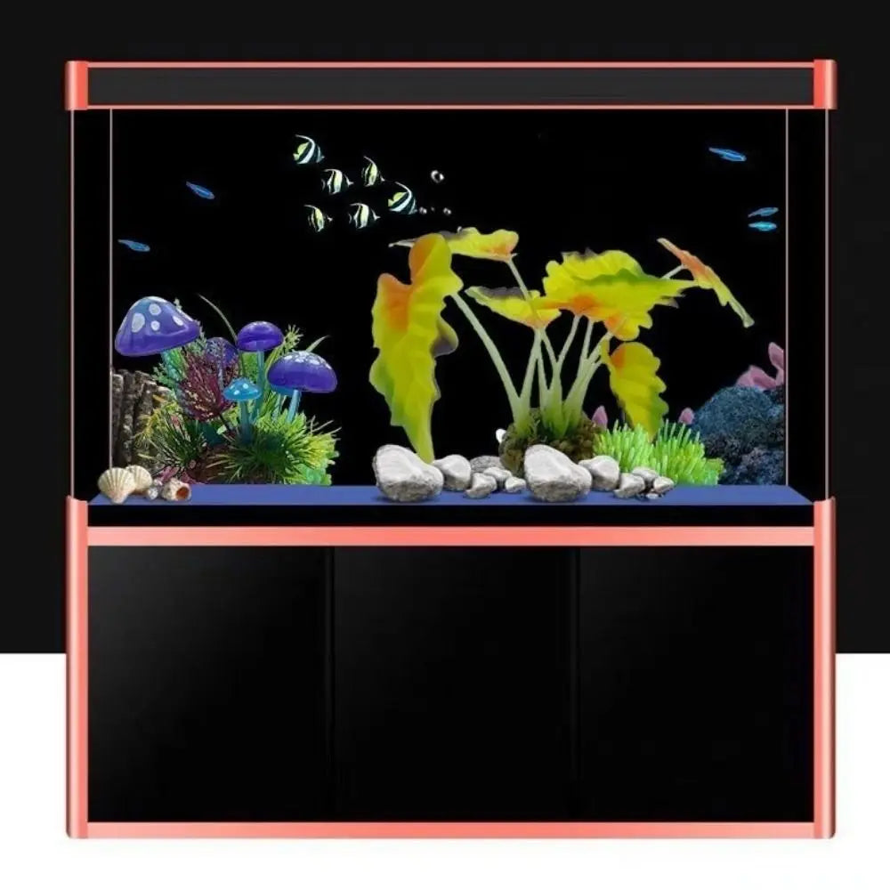 Plastic Aquarium Water Plants Small Lifelike Artificial Underwater Plants with Sturdy Stems Decorative Fake Green Water Grass