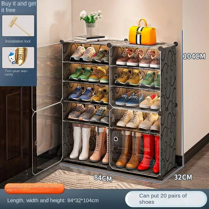 Shoe Rack Storage Shelf Shoes Entrance Hallway Furniture Cupboards Splicing Dustproof Transparent Box Organizador De Zapatos