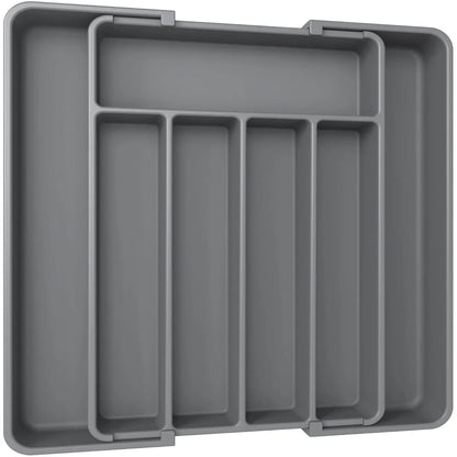 Adjustable Pantry Organizer Utensil Cutlery Drawer  for Forks Knives Silverware Expandable Kitchen Drawer Kitchen Organizer Tray
