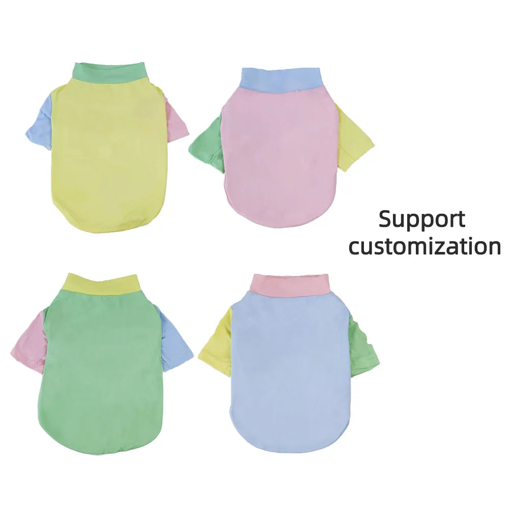 1 Pc Pet T-shirt  Fashionable Cartoon Bear Soft Breathable Dog Vest Cat Casual Clothes